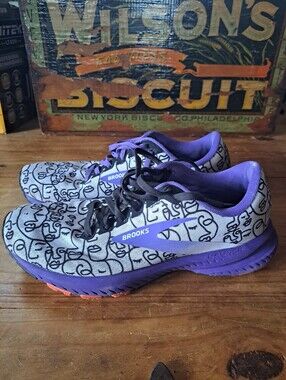 Brooks Launch 7 Women's Running Shoes Size 9.5 Purple White Black 1203221B130